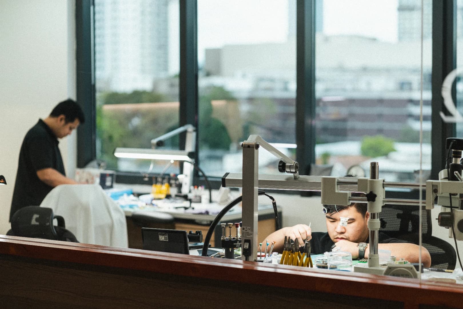 Through the signature viewing glass